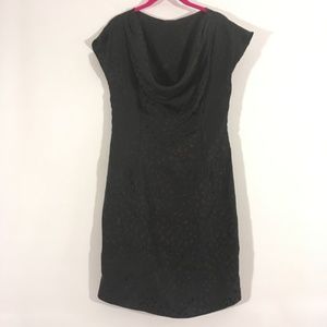 Loeffler Randall Black Dot Silk Sheath Dress 10